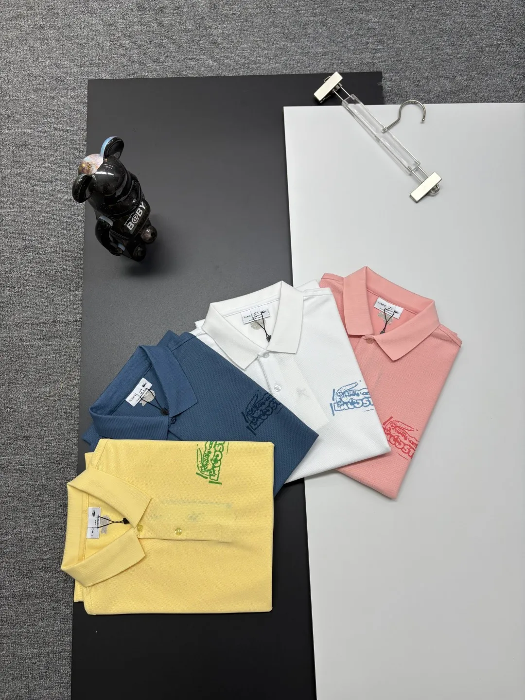 LACOSTE New Arrival Polo Same Style 210 ， Factory New Arrival Versatile : White Pink Yellow Blue Size：M-XXXL